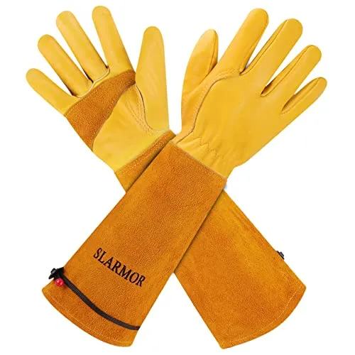 SLARMOR Gartenhandschuhe aus Leder für Damen und Herren