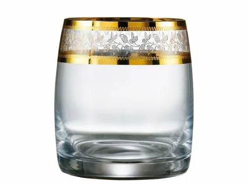 Crystalex Whiskyglas Ideal Gold 290 ml 6er Set in gold von Crystalex