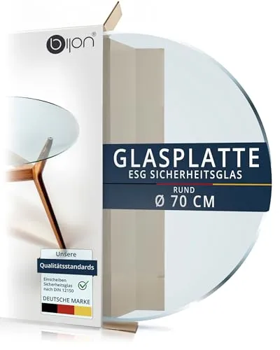 bijon Glasplatte Rund Tisch ESG Sicherheitsglas von Bijon