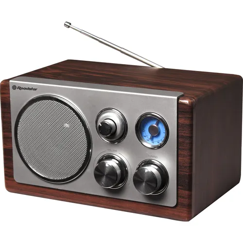 Roadstar HRA-1245 Retro-Radio - Retro-Radio mit UKW/MW Tuner, Teleskop-Antenne für perfekten Empfang, kompakt und tragbar, ideal für Vintage-Liebhaber und moderne Wohnräume.