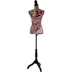 Schneiderpuppe T222 - Höhenverstellbare Schaufensterpuppe Torso weiblich - Schneiderpuppen für kreative Präsentationen, höhenverstellbar und mit sicherem Stand. Ideal für Modegeschäfte und Dekoration, gefertigt aus Fiberglas und Holz.