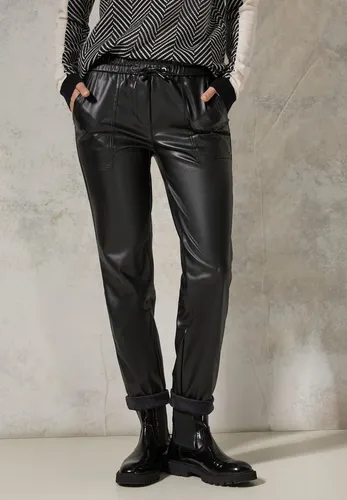Cecil Damen B378406 Style Tracey PU, Black, XL - Damen-Hosen mit angenehm weichem Tragegefühl und eleganter Optik, ideal für stilbewusste Frauen.