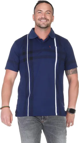 Herren Poloshirt Sommer Polo-Hemd Kurzarm, Dunkel-Blau/2XL/54