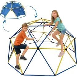 L.A. Sports Klettergerüst Dome Climber XL für Kinder - Schaukeln: Stabiler Kletterdome mit Ø 305 cm, wetterfest und belastbar bis 150 kg – ideal für spannende Abenteuer im Garten oder auf dem Spielplatz!