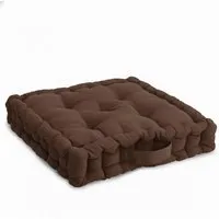 Beautissu Mila Stuhlkissen 50x50x10cm Braun