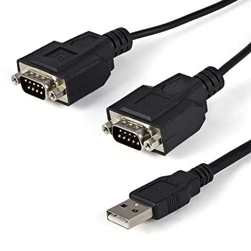 StarTech.com 1,8m 2-Port USB auf Seriell RS232 Adapter - Serial-Kabel mit FTDI-Chipsatz für vielseitige Anwendungen, ideal für Kassensysteme und Barcode-Scanner; kompakt, einfach zu installieren und TAA-konform.