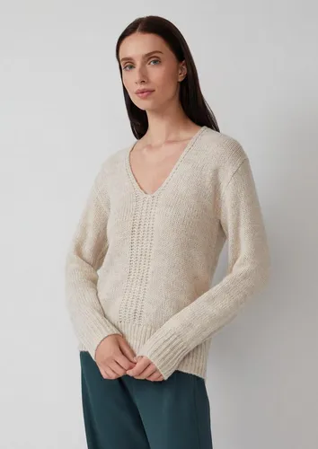 s.Oliver Longpullover Strickpullover Alpakamixpullover mit Strickmuster