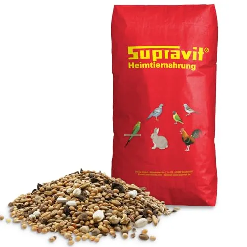Supravit Agaporniden & Neophemafutter 25kg I abwechslungsreiche Mischung aus gesunden Körnern & Saaten I für die tägliche Fütterung von Sittichen & Papageien…