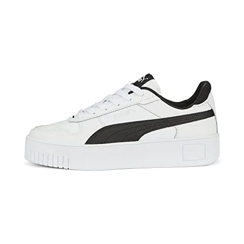 PUMA Damen Carina Street Sneaker, White Black Silver, 39 EU in silber von PUMA