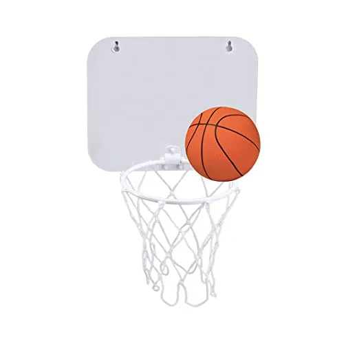 Mini-Basketballkorb – Büro- oder WC-Basketballkorb – Geschenk (weißer Hintergrund)