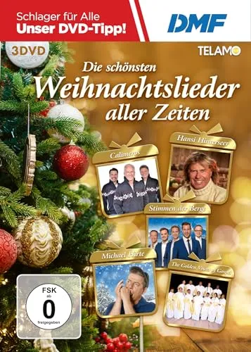 Die Schönsten Weihnachtslieder Aller Zeiten [3 DVDs] - Filme mit zeitlosen Weihnachtsklassikern, ideal für festliche Stimmung und gemeinsame Abende mit der Familie.