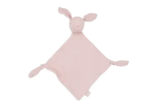 Jollein Schmusetuch Baby - Bunny Ears, Wild Rose - Schnullertuch - 100% Baumwolle - Schnuffeltuch - Altrosa