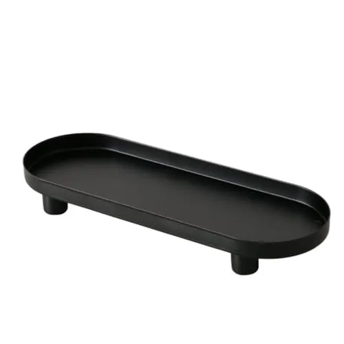 Tablett Manon Boltze L28cm aus Metall Oval schwarz von BOLTZE