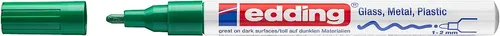 edding 751 Lackmarker - grün - 10 Stifte - Marker & Filzstifte: Hitzebeständig und permanent, ideal für präzise Markierungen auf Metall, Glas und Kunststoff.