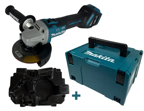 Makita Akku-Schleifmaschine DGA513ZJ - Flexibel und mobil im Makpac - Schleifmaschinen: Hochleistungs-Winkelschleifer mit 18 V Akku für kabellose Freiheit und einfache Handhabung im Makpac.