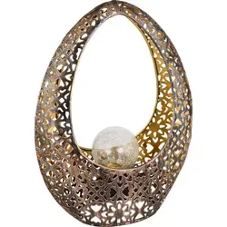 Globo Solarleuchte Metall Bronzefarben, 1xLED (IP44) - Wetterfeste Gartenlampe mit elegantem bronzefarbenen Design, ideal für stimmungsvolle Außenbeleuchtung und umweltfreundlich durch Solarenergie.