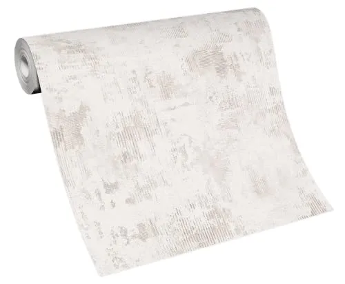 BRICOFLOR Schlichte Tapete in Putzoptik | Uni Vliestapete in Weiß Grau ideal für Flur und Wohnzimmer | Vlies Wandtapete mit Putzstruktur