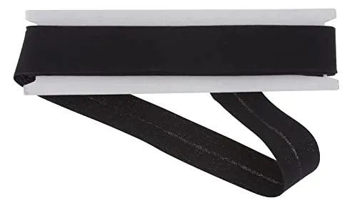 Rico Design Schrägband 2.0 cm x 3.0 m 100 Baumwolle Ganzjährig Schonwaschgang bis 40°C Ideal für Nähen Quilten Basteln Schwarz