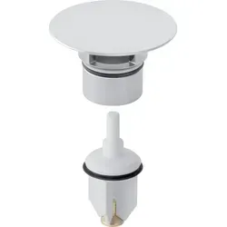 GEBERIT Ablaufventil Ventilabdeckung mit Stopfen - Hochglanz verchromt - Sanitärinstallation, elegantes Design in Hochglanz chrom für ein modernes Badezimmerambiente.