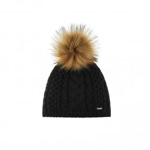 EISBÄR Damen Mütze Afra Lux MÜ - Elegante Damenmütze mit klassischem Zopfmuster, aus mulesingfreier Merinowolle und Polyacryl für optimale Isolation und Atmungsaktivität. Flauschiger Pompon und kuscheliges Fleece-Innenband sorgen für Wärme und Stil.