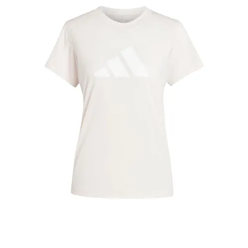 adidas Damen Train Essentials Big Performance Logo Training Tee T-Shirt, Putty Mauve/White, XS