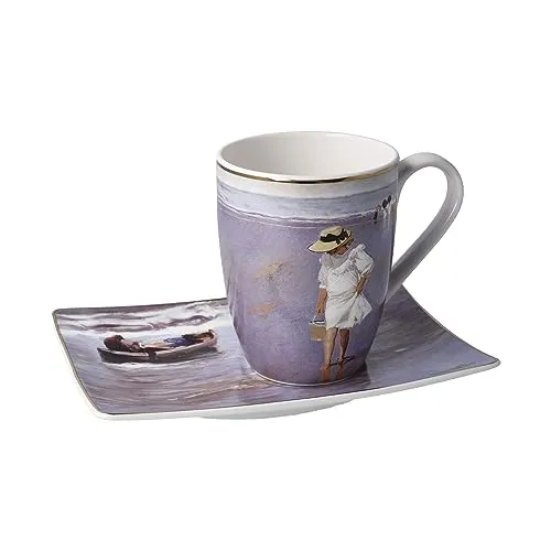 Goebel Künstlertasse Joaquin Sorolla - Nach Sonnenuntergang - Thermobehälter aus Fine Bone China, spülmaschinengeeignet und ideal als Geschenk oder für den täglichen Gebrauch.
