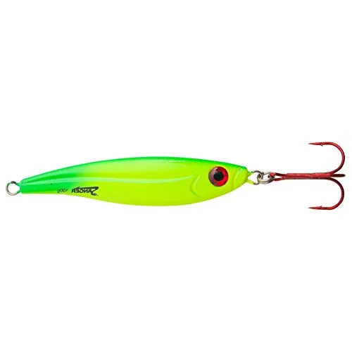 Aquantic Tremor Pilk Angeln Meer Köder Pilker 60g/80g/100g/150g, Farbe:Green/Chartreuse UV, Gewicht g:100