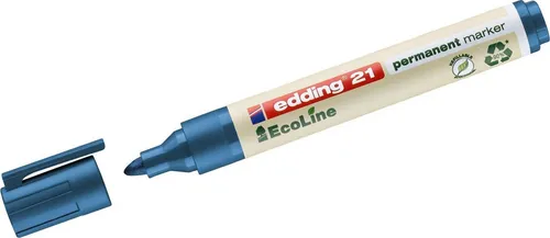 edding Permanentmarker Permanentmarker edding 21 EcoLine nachfüllbar 1,5-3mm blau (10 Stück)