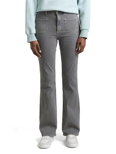TOM TAILOR Denim TTAVA FLARED Jeanshosen grau W28/L32