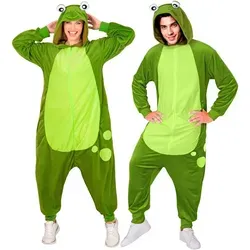 Overall Frosch Kostüm grün L/XL – Lustiges Plüschkostüm von Widmann