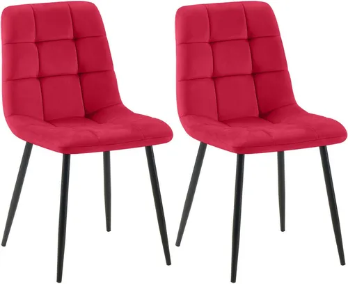 furnicato Esszimmerstuhl Tilde 2er Set rot – 84x45x55 cm