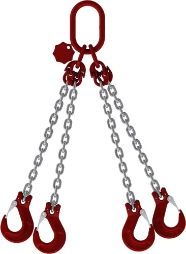 Joma-Tech 4-Strang Anschlagkette 1,5m GK8 8mm verzinkt VK.