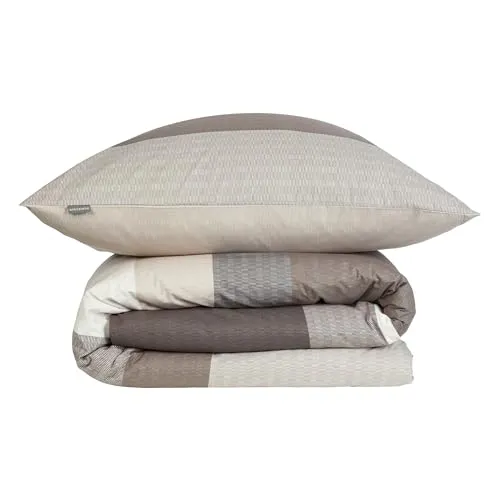 Schiesser Bettwäscheset Endy Stripes | 2-teilig | Grau - Bettwäsche-Set aus 100% Baumwolle, Oeko-Tex zertifiziert, mit Reißverschluss für einfachen Bezug. Ideal für Allergiker, waschbar bis 60°C und besonders strapazierfähig.