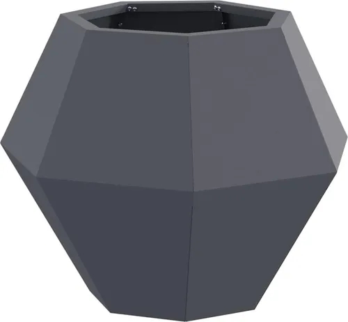 vidaXL Pflanzkübel Anthrazit 50 x 50 x 40 cm Stahl