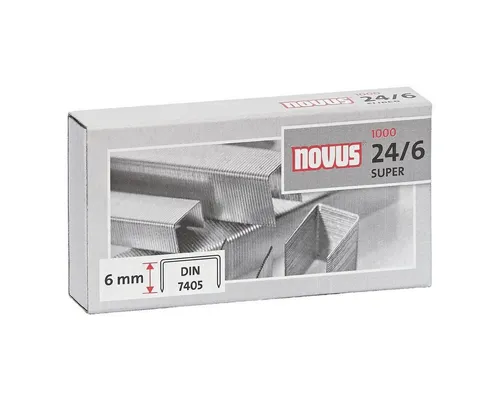 NOVUS Heftklammer 24/6, 1.000 Stück/Pack, Heftleistung 30 Blatt
