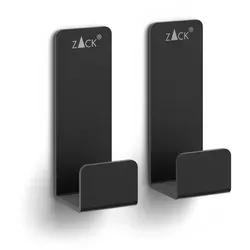 Zack POTES Handtuchhaken Klein 2er Set schwarz matt 40609 in schwarz von Zack
