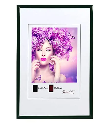 IDEAL TREND New Lifestyle Kunststoff Bilderrahmen Kunststoffrahmen Bildhalter Bildträger: Farbe: Grün | Format: 20x30