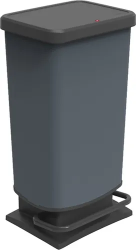 Rotho Paso Mülleimer 40l mit Pedal und Deckel - Küchenabfalleimer aus hochwertigem, BPA-freiem Kunststoff, geräuschloses Schließen und stabiler Stand durch Gummifüße - ideal für hygienisches Abfallmanagement.