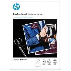 HP Farblaserpapier 7MV80A, Professional Business, A4, 200 g/m² - Fotopapier Inkjet, schweres 200 g/m² Papier mit matter Oberfläche für brillante Farben und gestochen scharfe Texte, ideal für hochwertige Präsentationen und Grafiken.