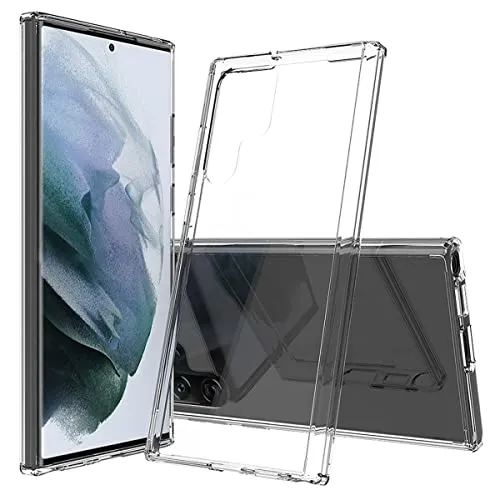 CoverKingz Handyhülle für Samsung Galaxy S22 Ultra - Stoßfeste Handy Hülle mit Kameraschutz Galaxy S22 Ultra - Slim Hybrid Case Transparent - Clear Cover