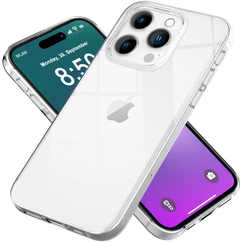 Klare Schutz Hülle für iPhone 16 Pro, Durchsichtige Silikon Handyhülle TPU Cover