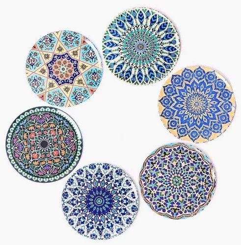 BOHORIA Getränkeuntersetzer BOHORIA® Premium Design Untersetzer (6er Set) - (rund, 9cm), Natur-Kork