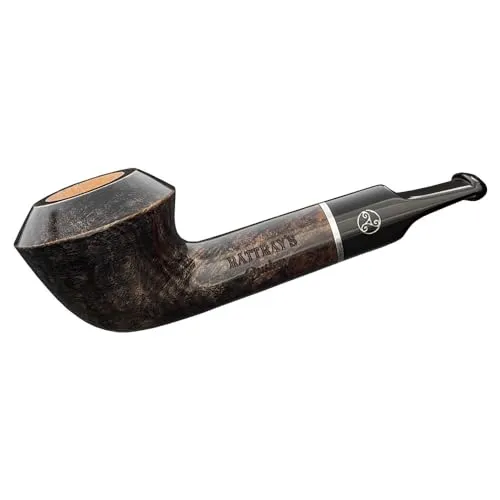 Rattray's Outlaw Grey 140 Pfeife - Bulldog poliert mit 9mm Filter - Nicht beraucht / neu, hochwertige Bruyère-Pfeife mit elegantem anthrazitfarbenen Finish und komfortablem 9mm Filter für ein optimales Raucherlebnis.