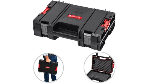 Qbrick System PRO Toolcase mit schützendem Schaumstoff - Stapelbarer Werkzeugkoffer 450 x 322 x 126 mm, 11 l, IP54 - idealer Schutz für Ihre Werkzeuge bei jedem Einsatz.