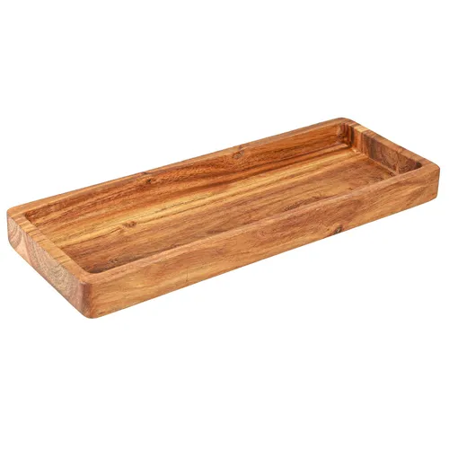 Elegantes rechteckiges Serviertablett aus geöltem Akazienholz 40x15x4 cm