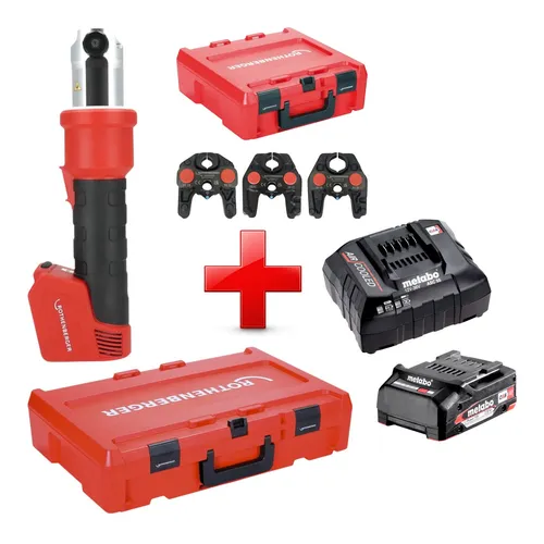 Rothenberger ROMAX NANO Pressmaschine 18 V CAS mit Akku und Lader