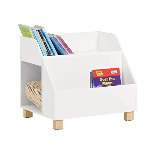 SoBuy Kinderregal KMB54 - 3 Fächer Spielzeug- und Bücherregal - Regal für Kinder mit 3 Fächern, ideal zur Aufbewahrung von Spielzeug und Büchern. Aus robustem MDF und Kiefer, in elegantem Weiß gehalten.