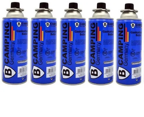 5x Gaskartuschen a 227g Butan Campinggas Camping für Gas Brenner Kocher B-Cam