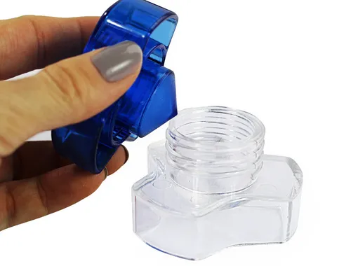AmPri Med-Comfort Tablettencrusher Tablettemörser transparent/blau