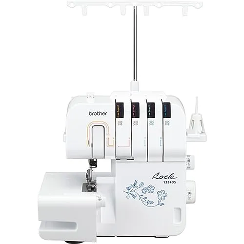 Brother 1334D 3/4-Faden Overlock-Maschine - Weiß - Nähmaschinen mit 3 oder 4 Fäden, ideal für schnelles Schneiden und Nähen in einem Arbeitsgang. Perfekte Nähte auf allen Stoffarten dank Differentialtransport.